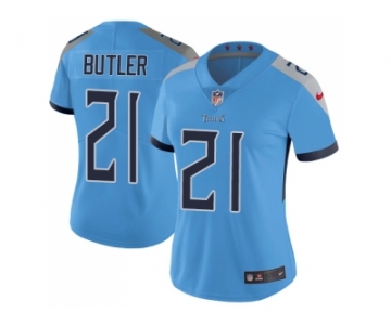 Women Nike Tennessee Titans #21 Malcolm Butler Light Blue Team Color Stitched NFL Vapor Untouchable Limited Jersey