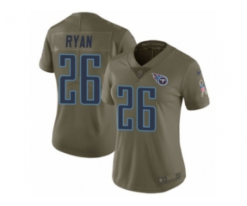 Women Nike Tennessee Titans #26 Logan Ryan Limited Olive 2017 Salute to Service NFL Jersey