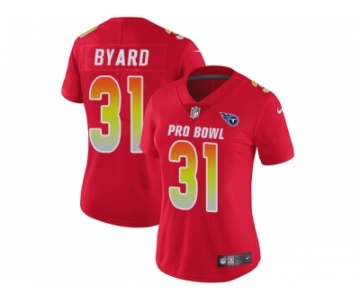 Women Nike Tennessee Titans #31 Kevin Byard Red Stitched NFL Limited AFC 2018 Pro Bowl Jersey