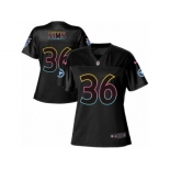 Women Nike Tennessee Titans #36 LeShaun Sims Game Black Fashion NFL Jersey