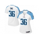 Women Nike Tennessee Titans #36 LeShaun Sims Game White NFL Jersey