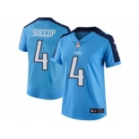 Women Nike Tennessee Titans #4 Ryan Succop Limited Light Blue Rush Vapor Untouchable NFL Jersey