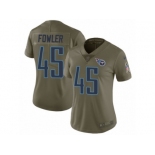 Women Nike Tennessee Titans #45 Jalston Fowler Limited Olive 2017 Salute to Service NFL Jersey