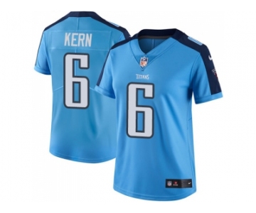 Women Nike Tennessee Titans #6 Brett Kern Light Blue Stitched NFL Limited Rush Jersey