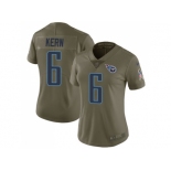 Women Nike Tennessee Titans #6 Brett Kern Olive Stitched NFL Limited 2017 Salute to Service Jersey