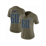 Women Nike Tennessee Titans #60 Ben Jones Limited Olive 2017 Salute to Service NFL Jersey