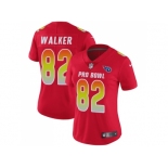 Women Nike Tennessee Titans #82 Delanie Walker Red Stitched NFL Limited AFC 2018 Pro Bowl Jersey