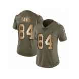 Women Nike Tennessee Titans #84 Corey Davis Limited Olive Gold 2017 Salute to Service NFL Jersey