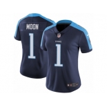 Women's Nike Tennessee Titans #1 Warren Moon Vapor Untouchable Limited Navy Blue Alternate NFL Jersey