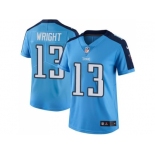 Women's Nike Tennessee Titans #13 Kendall Wright Light Blue Stitched NFL Limited Rush Jersey