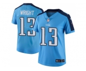 Women's Nike Tennessee Titans #13 Kendall Wright Light Blue Stitched NFL Limited Rush Jersey