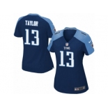 Women's Nike Tennessee Titans #13 Taywan Taylor Game Navy Blue Alternate NFL Jersey