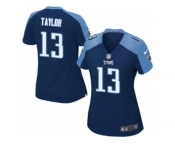 Women's Nike Tennessee Titans #13 Taywan Taylor Game Navy Blue Alternate NFL Jersey