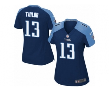 Women's Nike Tennessee Titans #13 Taywan Taylor Game Navy Blue Alternate NFL Jersey