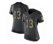 Women's Nike Tennessee Titans #13 Taywan Taylor Limited Black 2016 Salute to Service NFL Jersey