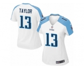 Women's Nike Tennessee Titans #13 Taywan Taylor Limited White NFL Jersey