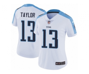 Women's Nike Tennessee Titans #13 Taywan Taylor Vapor Untouchable Limited White NFL Jersey