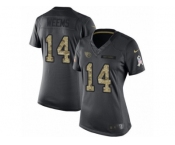 Women's Nike Tennessee Titans #14 Eric Weems Limited Black 2016 Salute to Service NFL Jersey