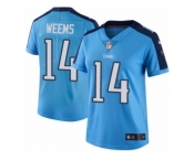 Women's Nike Tennessee Titans #14 Eric Weems Limited Light Blue Rush NFL Jersey