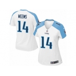 Women's Nike Tennessee Titans #14 Eric Weems Limited White NFL Jersey