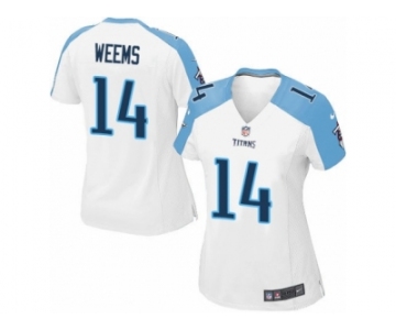 Women's Nike Tennessee Titans #14 Eric Weems Limited White NFL Jersey