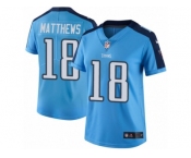 Women's Nike Tennessee Titans #18 Rishard Matthews Limited Light Blue Rush NFL Jersey