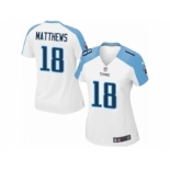 Women's Nike Tennessee Titans #18 Rishard Matthews Limited White NFL Jersey