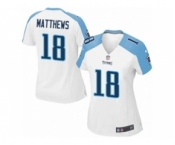 Women's Nike Tennessee Titans #18 Rishard Matthews Limited White NFL Jersey