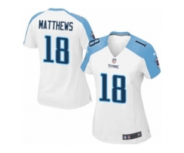 Women's Nike Tennessee Titans #18 Rishard Matthews Limited White NFL Jersey