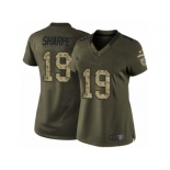 Women's Nike Tennessee Titans #19 Tajae Sharpe Limited Green Salute to Service NFL Jersey