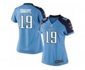 Women's Nike Tennessee Titans #19 Tajae Sharpe Limited Light Blue Team Color NFL Jersey