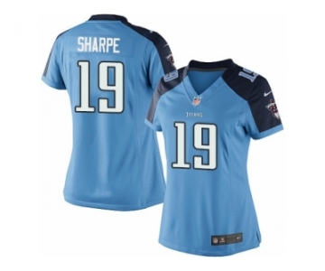 Women's Nike Tennessee Titans #19 Tajae Sharpe Limited Light Blue Team Color NFL Jersey