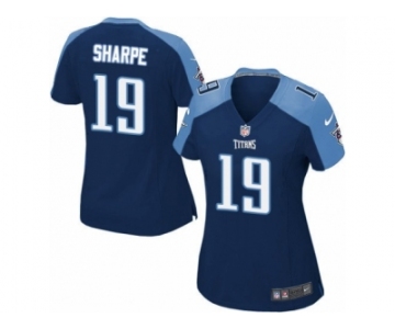 Women's Nike Tennessee Titans #19 Tajae Sharpe Limited Navy Blue Alternate NFL Jersey