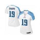 Women's Nike Tennessee Titans #19 Tajae Sharpe Limited White NFL Jersey