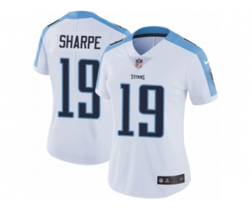 Women's Nike Tennessee Titans #19 Tajae Sharpe Vapor Untouchable Limited White NFL Jersey