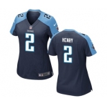 Women's Nike Tennessee Titans #2 Derrick Henry Navy Blue Alternate NFL Jersey