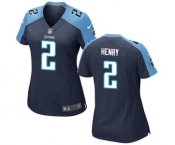 Women's Nike Tennessee Titans #2 Derrick Henry Navy Blue Alternate NFL Jersey