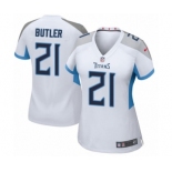 Women's Nike Tennessee Titans #21 Malcolm Butler Game White NFL Jersey