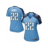 Women's Nike Tennessee Titans #22 Derrick Henry Game Light Blue Team Color NFL Jersey