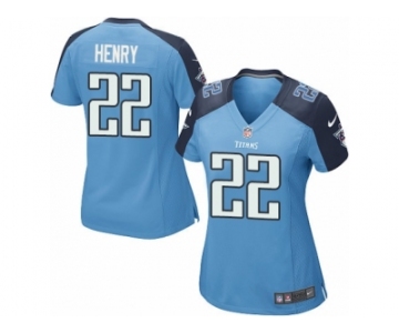 Women's Nike Tennessee Titans #22 Derrick Henry Game Light Blue Team Color NFL Jersey