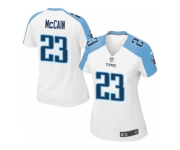 Women's Nike Tennessee Titans #23 Brice McCain Game White NFL Jersey