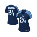 Women's Nike Tennessee Titans #24 Daimion Stafford Limited Navy Blue Alternate NFL Jersey