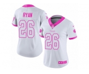 Women's Nike Tennessee Titans #26 Logan Ryan Limited White Pink Rush Fashion NFL Jersey