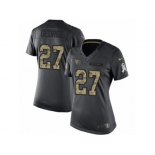 Women's Nike Tennessee Titans #27 Eddie George Limited Black 2016 Salute to Service NFL Jersey