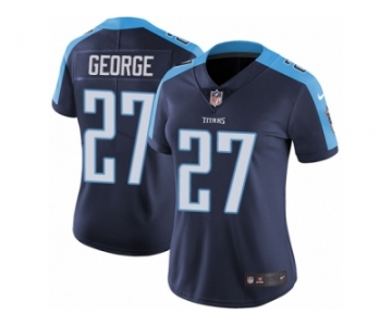 Women's Nike Tennessee Titans #27 Eddie George Vapor Untouchable Limited Navy Blue Alternate NFL Jersey