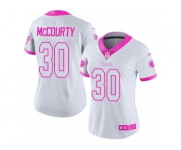 Women's Nike Tennessee Titans #30 Jason McCourty Limited White Pink Rush Fashion NFL Jersey