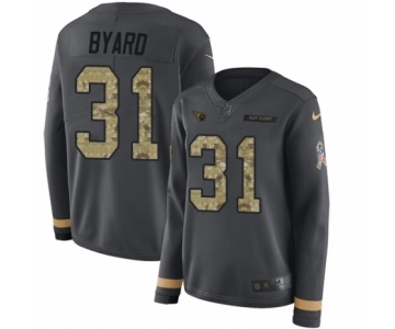 Women's Nike Tennessee Titans #31 Kevin Byard Limited Black Salute to Service Therma Long Sleeve NFL Jersey