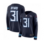 Women's Nike Tennessee Titans #31 Kevin Byard Limited Navy Blue Therma Long Sleeve NFL Jersey