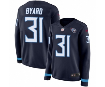 Women's Nike Tennessee Titans #31 Kevin Byard Limited Navy Blue Therma Long Sleeve NFL Jersey