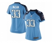 Women's Nike Tennessee Titans #33 Brice McCain Limited Light Blue Team Color NFL Jersey